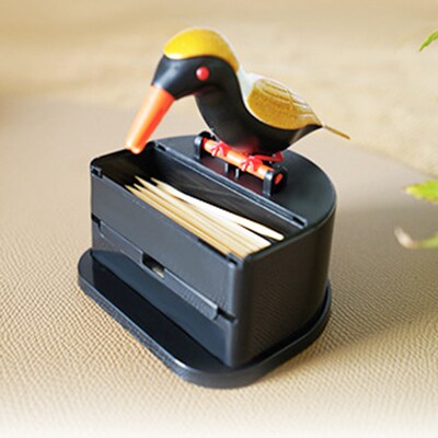 Automatic Toothpick Holder Square Small Bird Toothpick Box H
