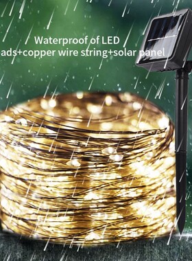 LED Solar Fairy String Lights Waterproof Outdoor Garland Sol