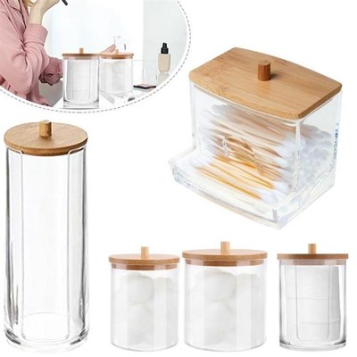 Acrylic Makeup Cotton Pad Holder Storage Box For Cotton Swab