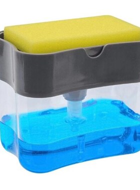 Kitchen Dishwashing Brush Press The Liquid Box Sponge Wipe C