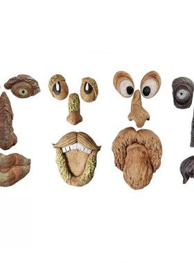 Funny Bark Ghost Face Facial Features Decoration Ho