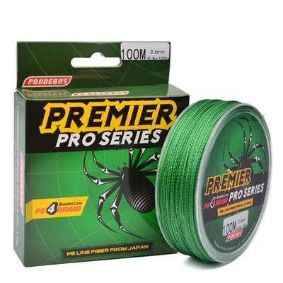 1pcs/lot Line braided fishing line 100m 4 Stands 6-100LB PE