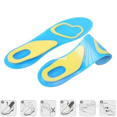 Silicon Gel Insoles Foot Care Plantar Fasciitis Heel Spur Ru