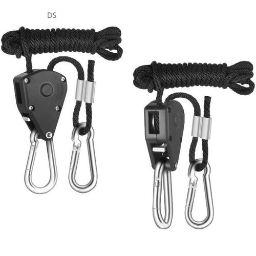 2pcs 1/8 Inch 8Feet Long Heavy Duty Adjustable Rope Clip Han