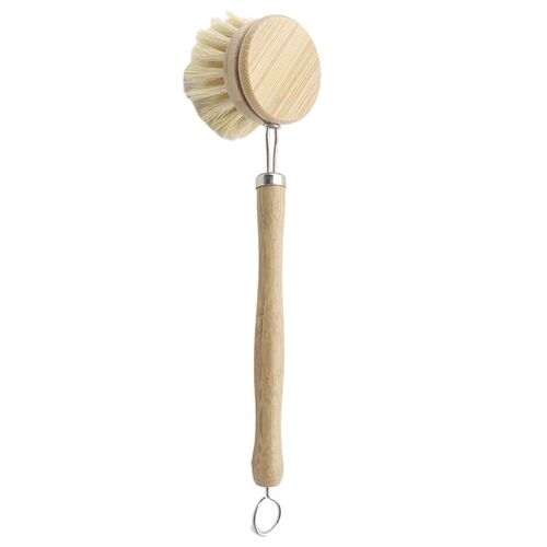 Wooden Handle Bamboo Bowl Brush, Long Handle Dish Washer, Po
