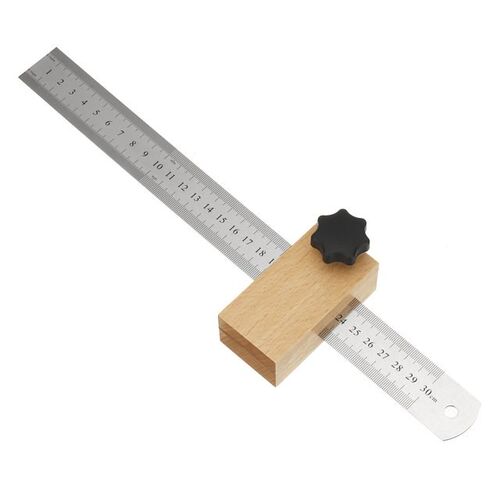 30cm 12Inch Ruler Woodworking Angle Scriber Line Locator Pos