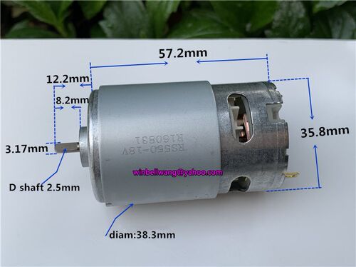 *RS550 18V 20000RPM high speed 550 DC motor with cooling fan