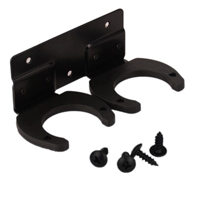 Wireless Microphone Hanger Black Holder Wall Mounted Show Or