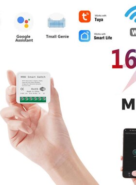 Tuya Wifi Mini DIY Smart Switch 16A 2 Way Control Timer Wire