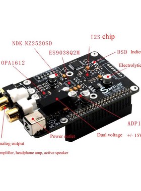 ES9038q2m OPA1612 Op Decoder Digital broadcast board I2S 32b