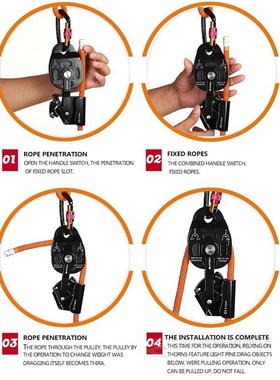 XinDA Professional Lift Weight Pulley Device Rescue Survive