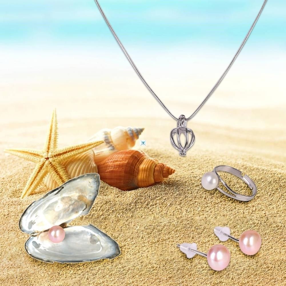 drop shipping natural oyster wish pearl pendant necklace