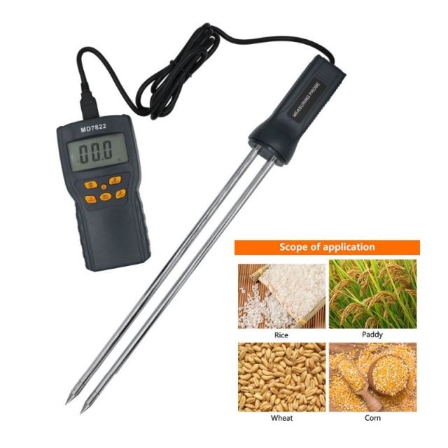 New Digital Wheat Corn Grain Moisture Meter MD7822 LCD Displ