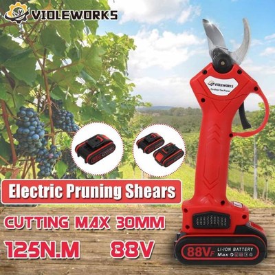 Cordless Electric Pruning Shears 88V 15000mAh With 2PC Batte