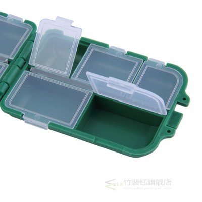 Delicate Army Green Plastic Fishing Tackle Boxes Hook Compar