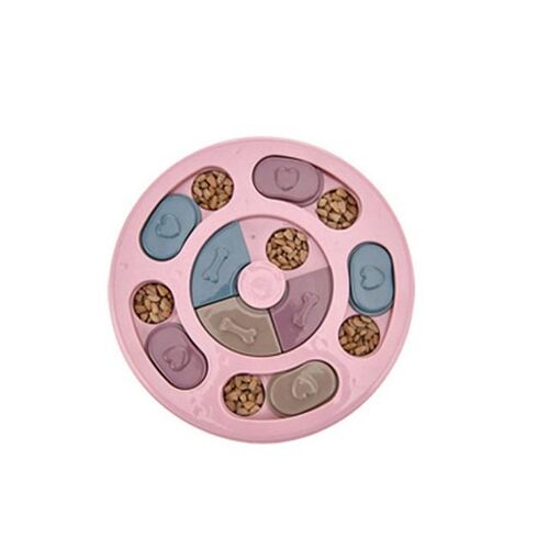 Poodle Dog Turntable Eating Puzzle Anti-cricket Food Bowl Pe