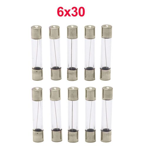 10pcs/lot One Sell 6*30mm Fast Blow Glass Tube Fuses 6x30 mm