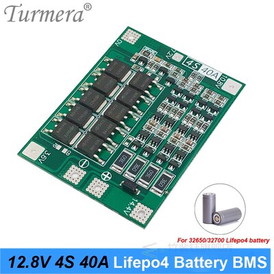 4S 40A 12.8V 14.4V 32650 32700 Lifepo4 Battery Balanced BMS