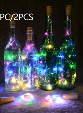 1PC/2PCS Wine Bottle Cork Lights Copper Wire String Lights f