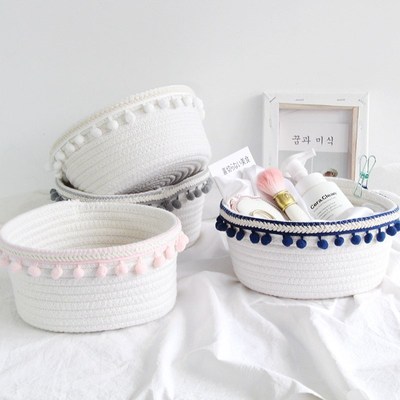 Nordic style nique Woven Wool  Storage Basket Home Decoratio