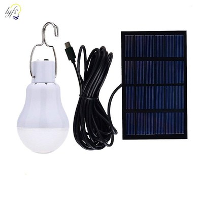 LED Solar Bulb with Hook Light Outdoor Waterproof Camping So
