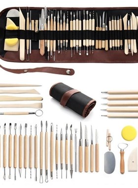 41pcs DIY Clay Sculpture Pottery Tool Set Multifunctional Ca
