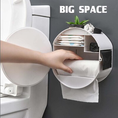Toilet Roll Holder Waterproof Paper Towel Holder Wall Mounte