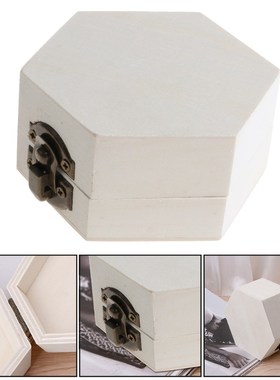 Exquisite Polygon Wooden Jewelry Box Makeup Organizer Crafts