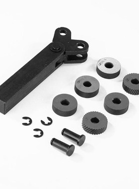 7pcs Dual Wheel Knurling Tool Set with Diagonal Linear Knurl