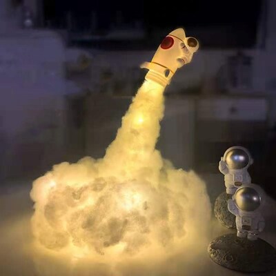 3D DIY LED Colorful Cloud Astronaut Table Lamp Children Kids