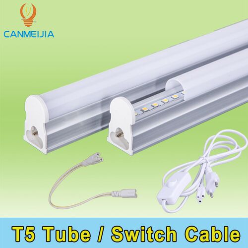 T5 T8 Led Tube Light 220V Lamp Switch Cable EU Standard Conn