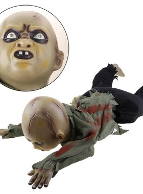 Animated Crawling Baby Zombie Scary Ghost Babies Doll Haunte