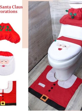 Christmas Santa Clause Pattern Toilet Seat Cover Home Christ