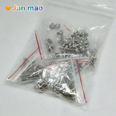 130pcs M3 Screw Nut M3*5 3*8 3*10 3*12 3*16 Round Head Flat