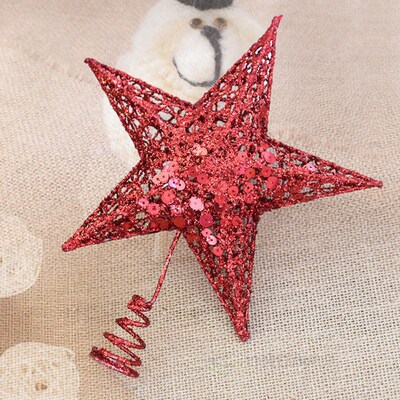 Christmas Tree Topper Glitter Star Home Decor Merry Christma