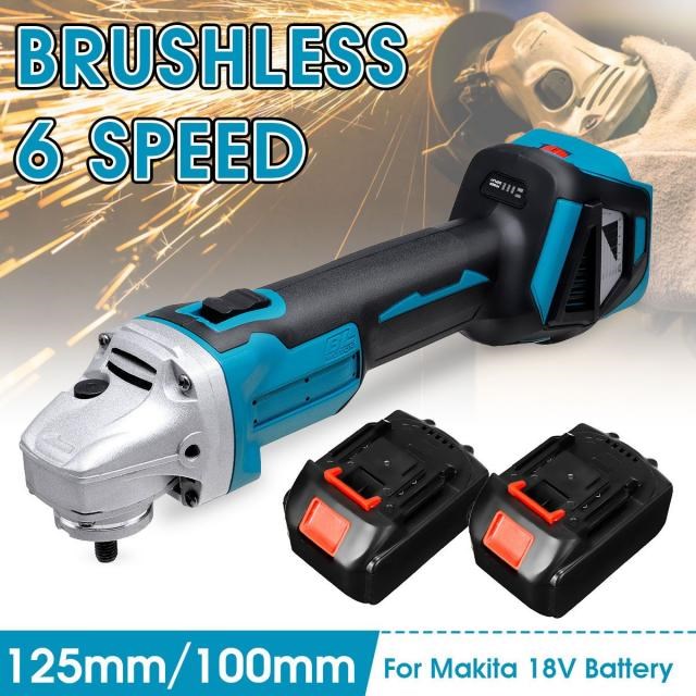 6 Speed 125mm/100mm Brushless Cordless Electric Angle Grinde