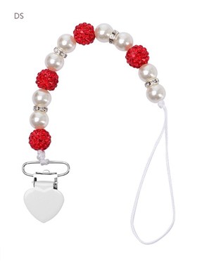 2020 Baby Pacifier  Chain Infant Nipple Holder Wooden Beaded