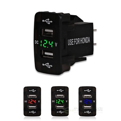 12V 24V 4.2A Dual Usb Car Charger For Honda 2 USB Port Auto