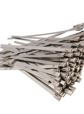 100pcs 4.6x300/200/150mm Stainless Steel Metal Cable Tie Zip