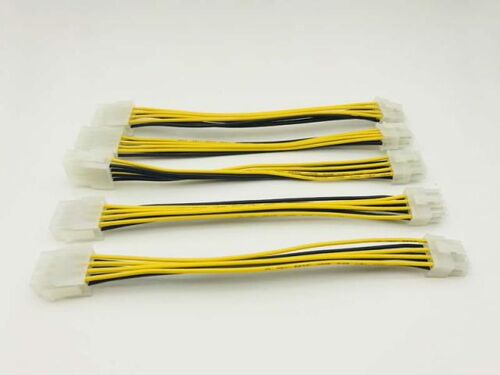 5PCS Cable 20cm 8Pin Male to 8Pin Female PC CPU Power Supply