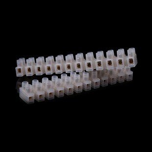 2 Pcs 10A Dual Row Connector 12 Position Wire Barrier Termin