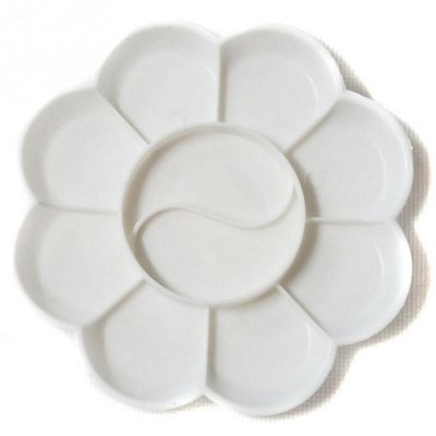 *5pcs MINI Painting Plate Art white plastic palette paint tr