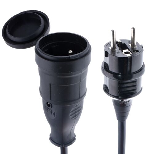 French AC Power Extension cable,Schuko male  to   Outlet Soc