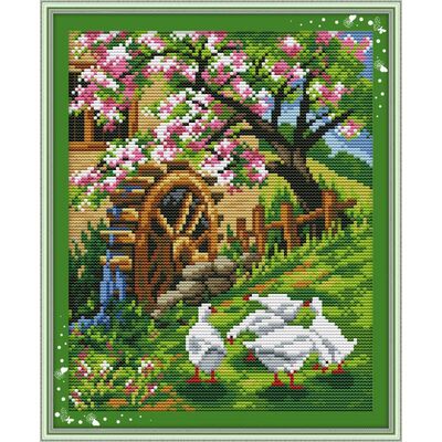 Joy Sunday scenery series DIY cross stitch kit 14CT counted