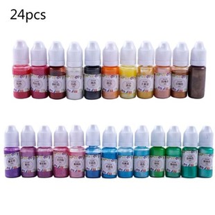 24 Colors Epoxy Pigment UV Resin Coloring Dye Liquid Coloran