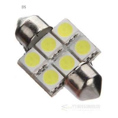 2X 31mm 6 SMD 5050 LED Car Interior Dome Festoon C5W Super W
