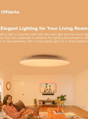 OFFDARKS Smart Modern LED Ceiling Light RGB 48W/60W Dimming
