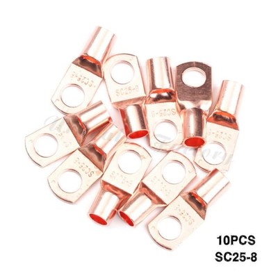 10Pcs SC25-8 Cable Lug Terminal Connector Ring Wire Cable Cr