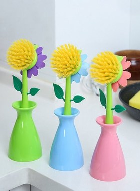 Wash Pot Brush Vase Shape Long Handle Kitchen Dish Sink Hear
