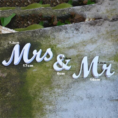 Simple MR & MRS Letters Banquet Wedding Decor Sign Props Too